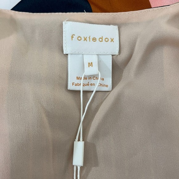 Anthropologie Womens Foxiedox Colorete Asymmetric Striped Wrap Dress Medium NEW - Picture 5 of 16